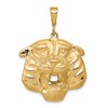 10K Solid Polished Large Tiger Head Charm