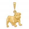 10k Satin Diamond-cut Bulldog Charm