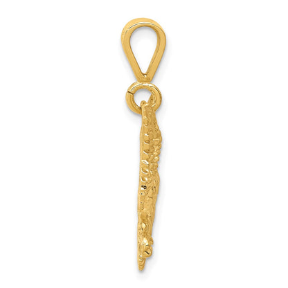 10k Solid Polished Spread Eagle Charm