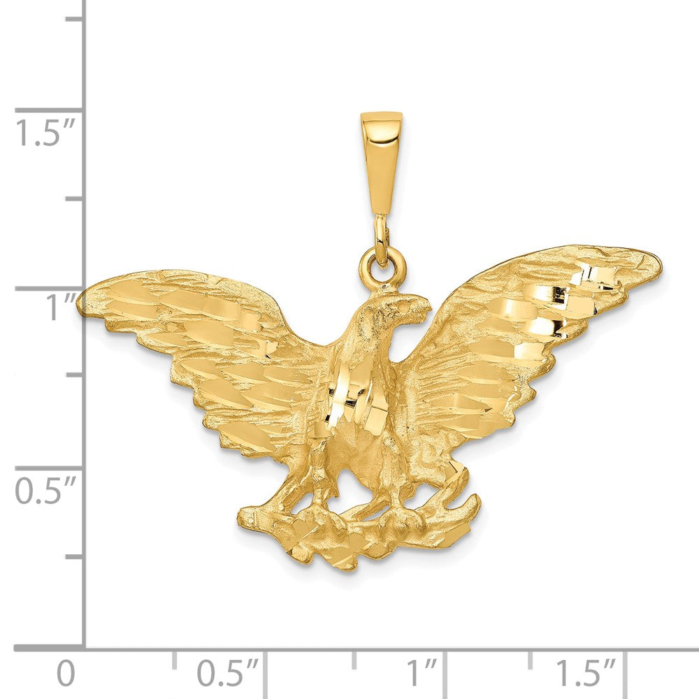 10k Sandblast Finish Eagle Pendant