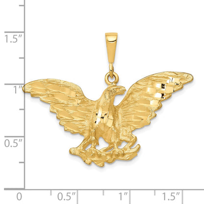 10k Sandblast Finish Eagle Pendant