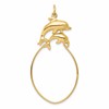 10k Double Dolphin Charm Holder