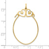 10k Double Heart Charm Holder