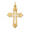 10k Cut-out Cross Charm