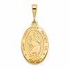 10K Large Oval St. Christopher Medal Pendant