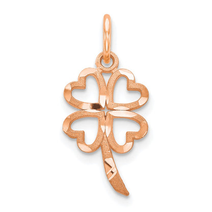 10k Rose Gold 4-Leaf Clover Pendant