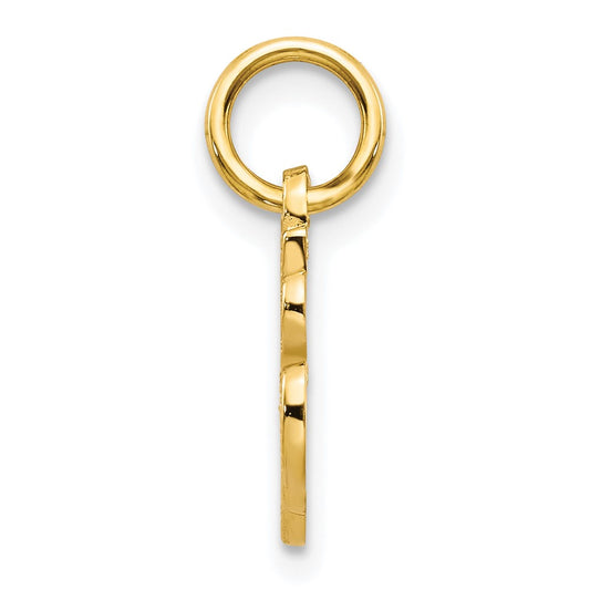 10K Small Script Initial A Charm