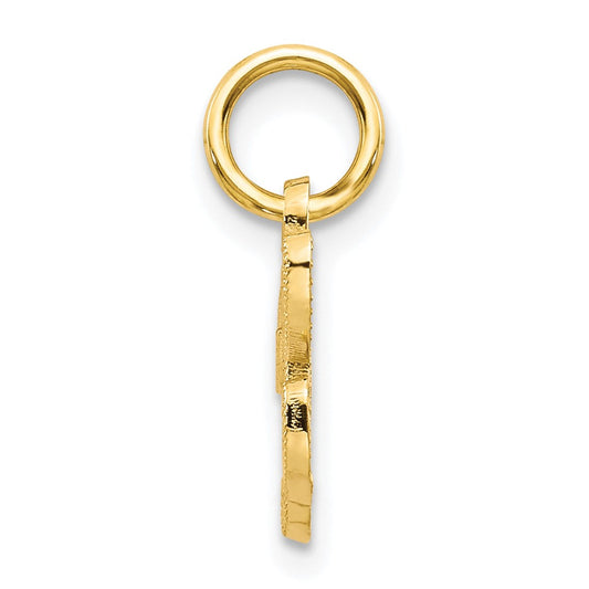 10k Small Script Initial H Charm