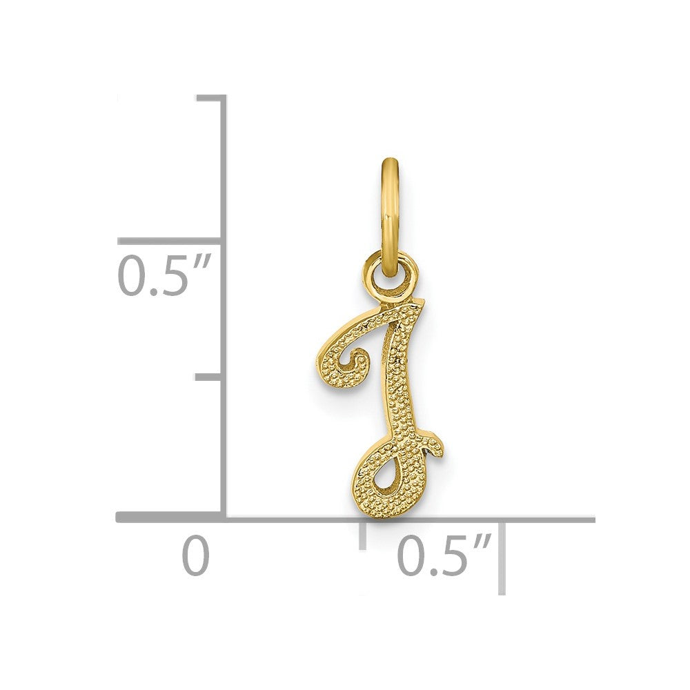 10k Small Script Initial I Charm
