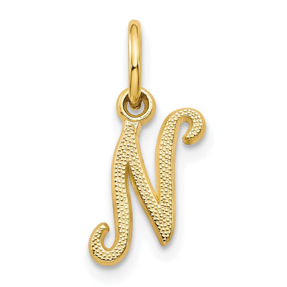 10k Small Script Initial N Charm