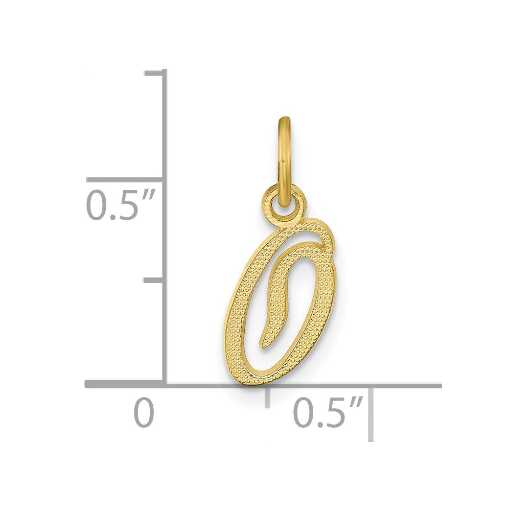 10k Small Script Initial O Charm
