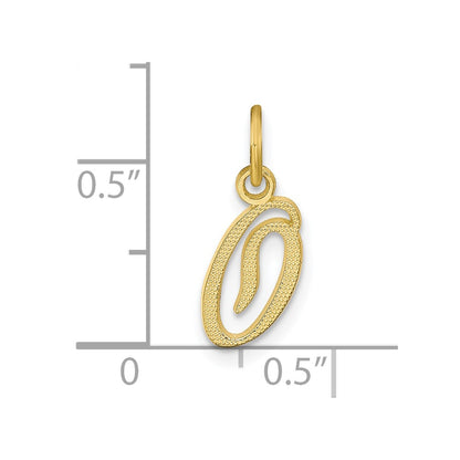10k Small Script Initial O Charm