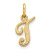 10k Small Script Initial T Charm