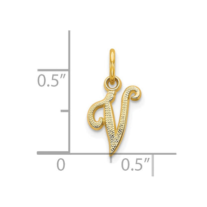 10k Small Script Initial V Charm