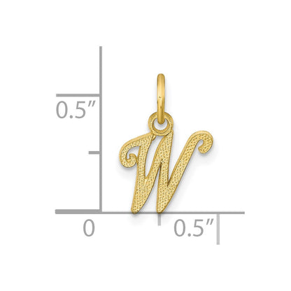 10k Small Script Initial W Charm