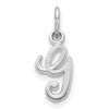 10k White Gold Small Script Initial G Charm