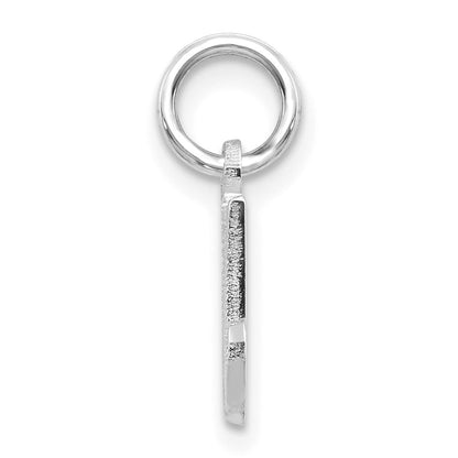 10k White Gold Small Script Initial M Charm