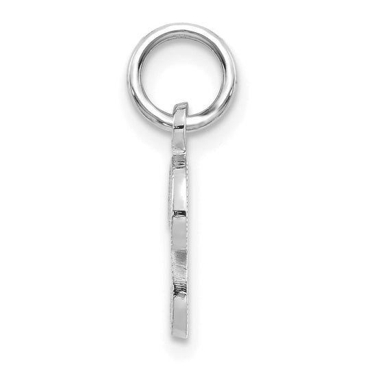 10k White Gold Small Script Initial P Charm