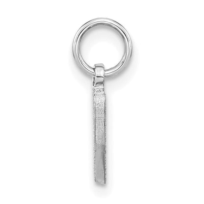 10k White Gold Small Script Initial W Charm