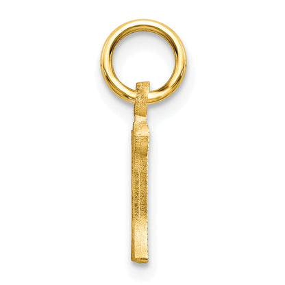 10k Small Diamond-cut Initial H Charm
