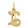 10k Small Diamond-cut Initial L Charm