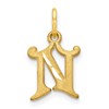 10k Small Diamond-cut Initial N Charm