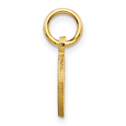 10k Small Diamond-cut Initial O Charm