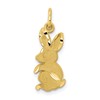 10k Satin Diamond-cut Baby Bunny Charm
