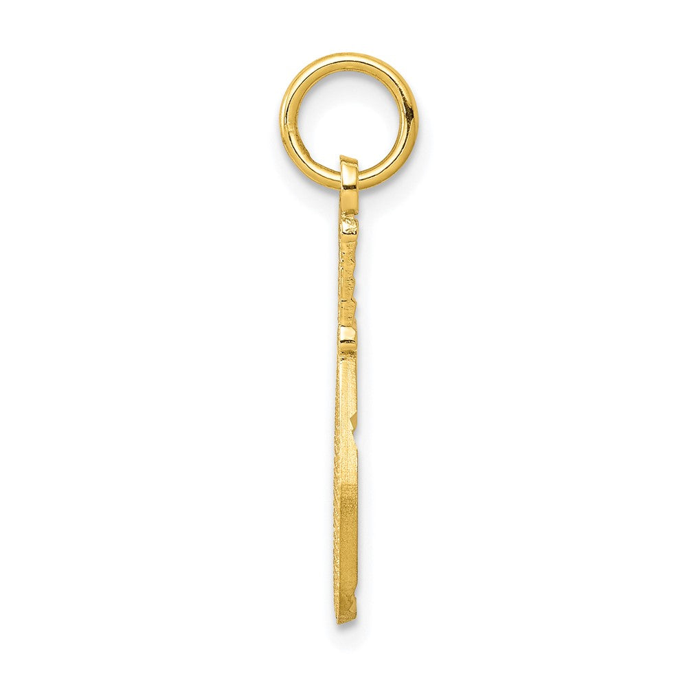 10k Solid Diamond-cut Racquetball Racquet Charm
