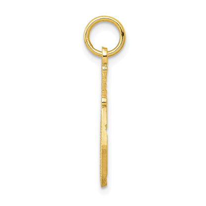 10k Solid Diamond-cut Racquetball Racquet Charm