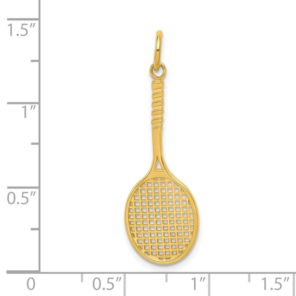 10K Tennis Racquet Charm