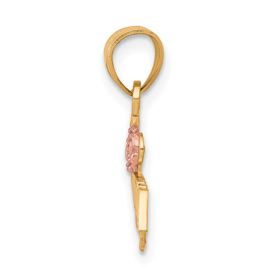 10K Two-Tone and White Rhodium #1 GRANDMA Charm