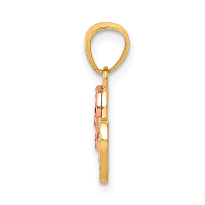 10K Two-Tone Small 15 ANOS Charm