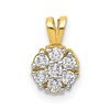 10k Small CZ Flower Charm