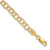 10k 4.5mm Solid Diamond-cut Double Link 8 inch Charm Bracelet
