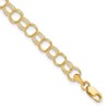 10k 5mm Solid Triple Link 6 inch Charm Bracelet