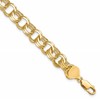 10k 8mm Solid Diamond-cut Triple Link 7 inch Charm Bracelet