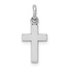 10k White Gold Polished Small Latin Cross Charm