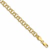 10k 5.25mm Solid Diamond-cut Double Link 8 inch Charm Bracelet