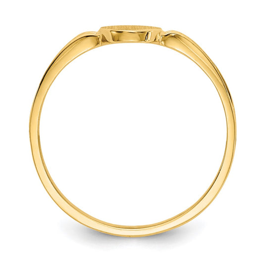 10K 4.5x6.0mm Oval Size 3 Open Back Signet Ring