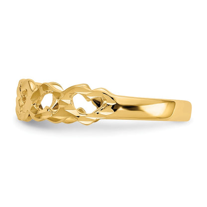 10K Hearts Ring