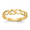 10K Hearts Ring