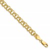 10k 5.5mm Solid Diamond-cut Double Link 8 inch Charm Bracelet