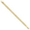10k Solid Double Link Charm Bracelet