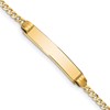 10k Polished Solid Chain/Solid Plate Curb Link 25x5mm Plate 7 inch ID Bracelet