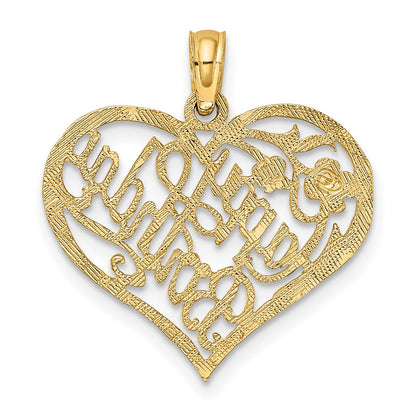 10K Solid Talking HAPPY BIRTHDAY in Heart Pendant