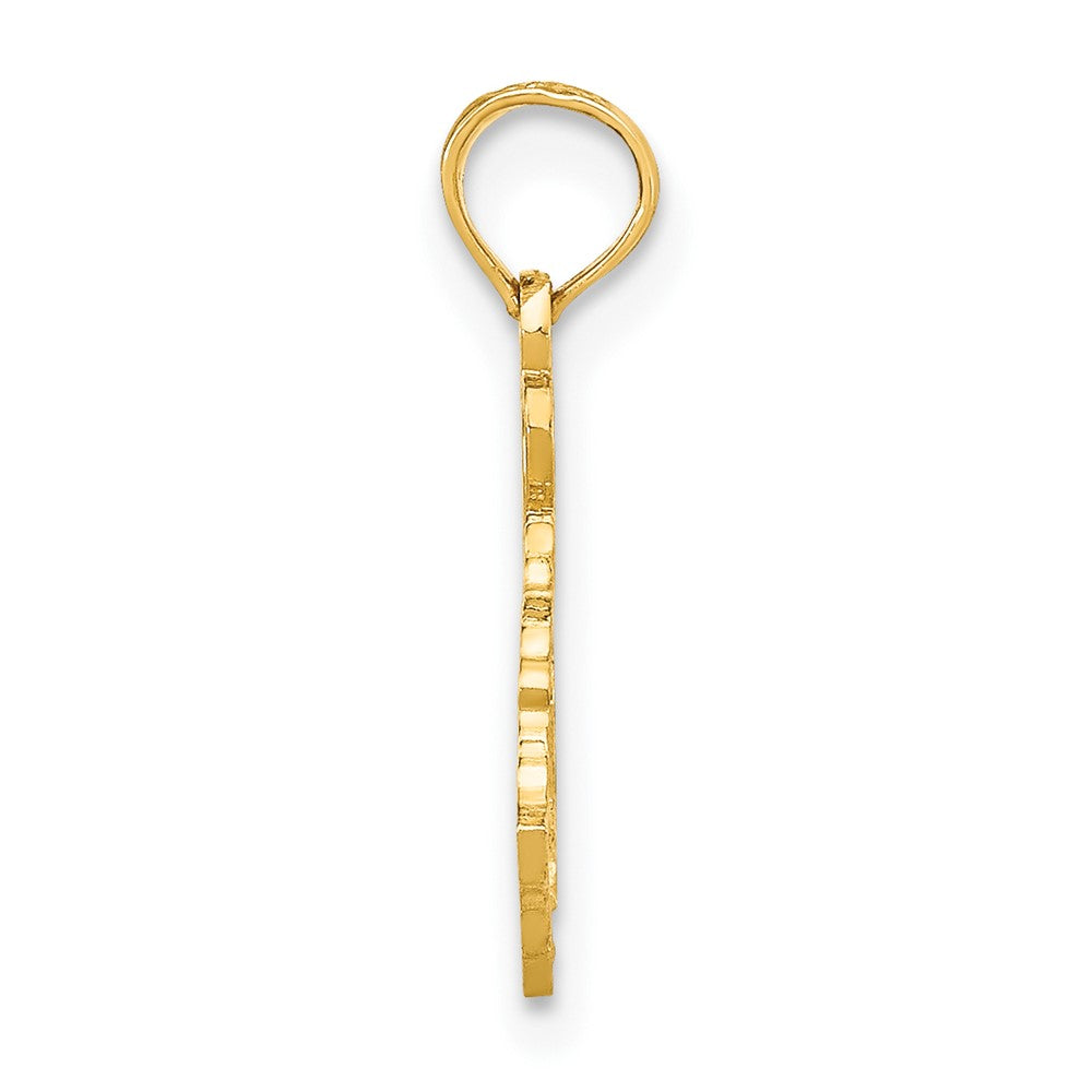 10K Solid Cut-out I Heart KY Kentucky State Pendant