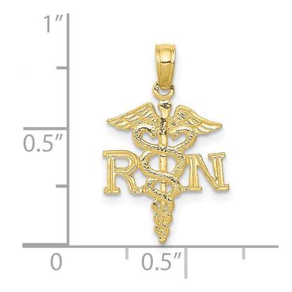10K RN Caduceus Pendant
