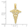 10k Caduceus Pendant