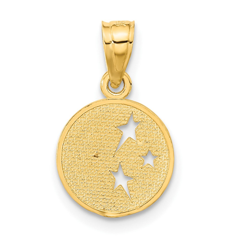 10k Moon and Stars Pendant